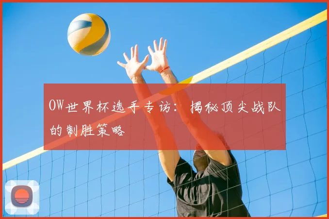 OW世界杯选手专访:揭秘顶尖战队的制胜策略